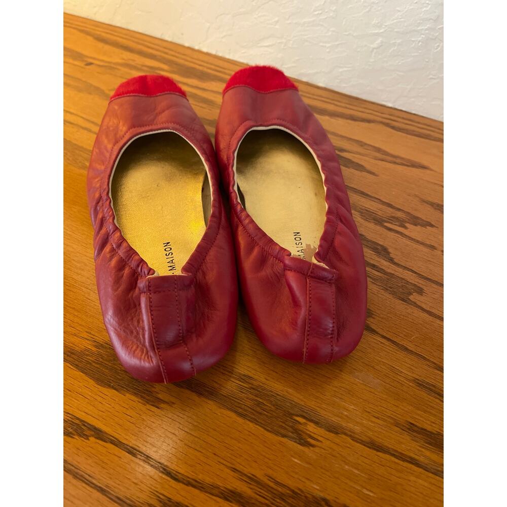 MADISON.MAISON contrast-toe wrinkled ballet flats size 41 (9.5) - Picture 5 of 8
